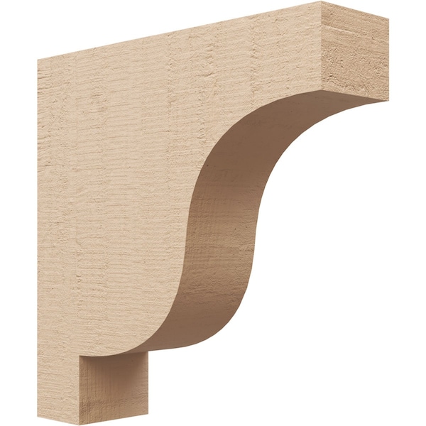 Ekena Millwork 4"W x 16"D x 16"H Thin Newport Rough Cedar Woodgrain TimberThane Corbel, Primed Tan CORUR04X16X16NEWRCPR - main